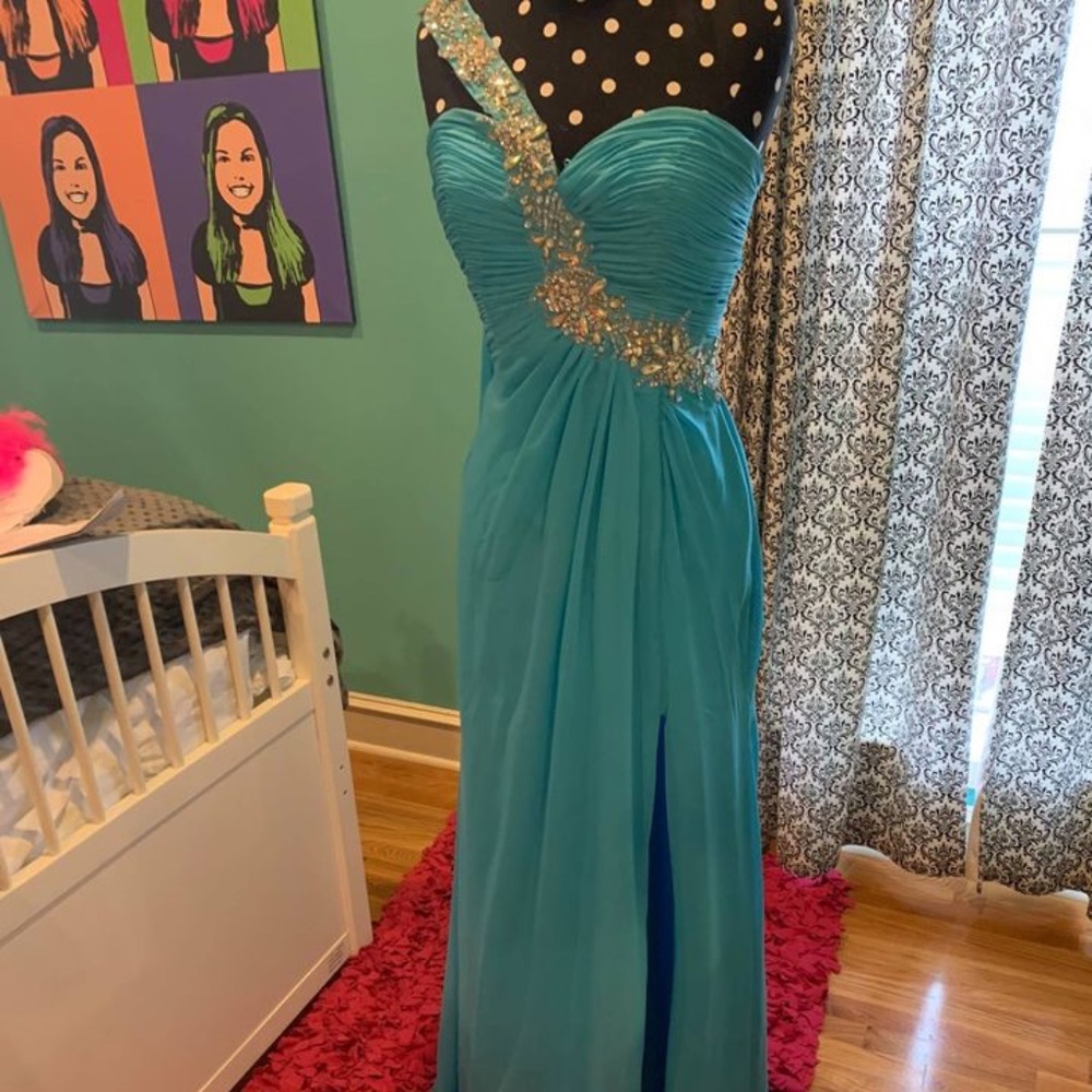 Night Moves One Shoulder Gown